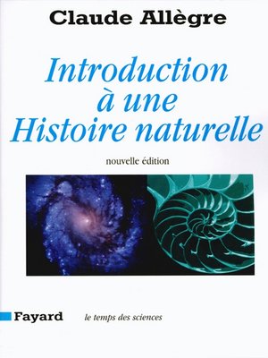 cover image of Introduction à une histoire naturelle